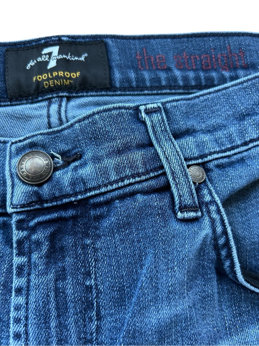 7 For All Mankind Mens Size 34 Standard Classic Straight Leg Jeans - Picture 6 of 15